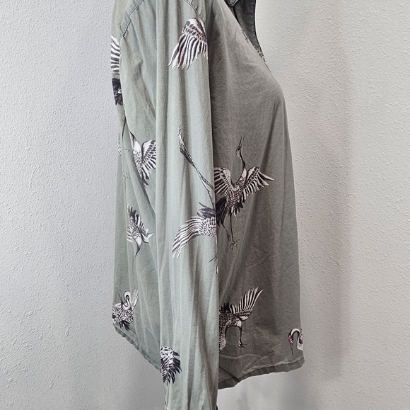 Men's Nordstrom's Asian crane button down - Picture 4 of 7